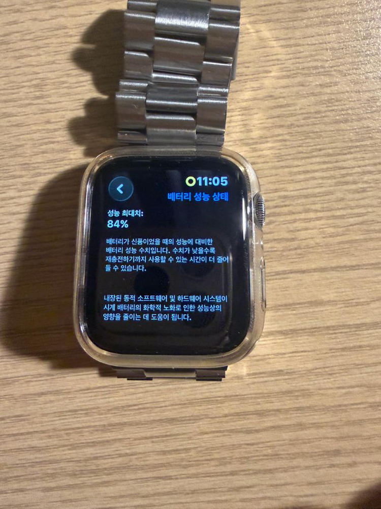 애플워치 6 44mm 스테인리스 실버 이미지