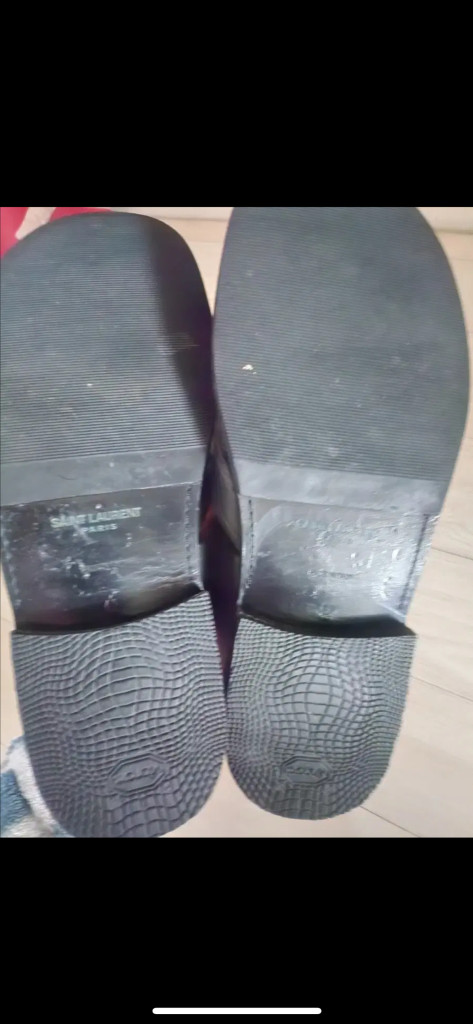 입생로랑 saintlaurent ysl 생로랑 정품 블랙 가죽 쪼리 샌들 42사이즈 270 이미지