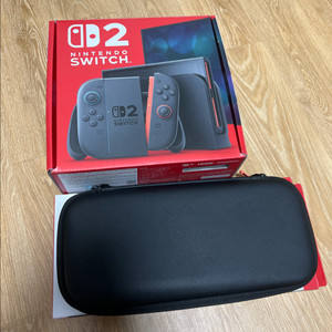 닌텐도 스위치 2 풀박스 + 정품 파우치 + 게임팩 4개 이미지