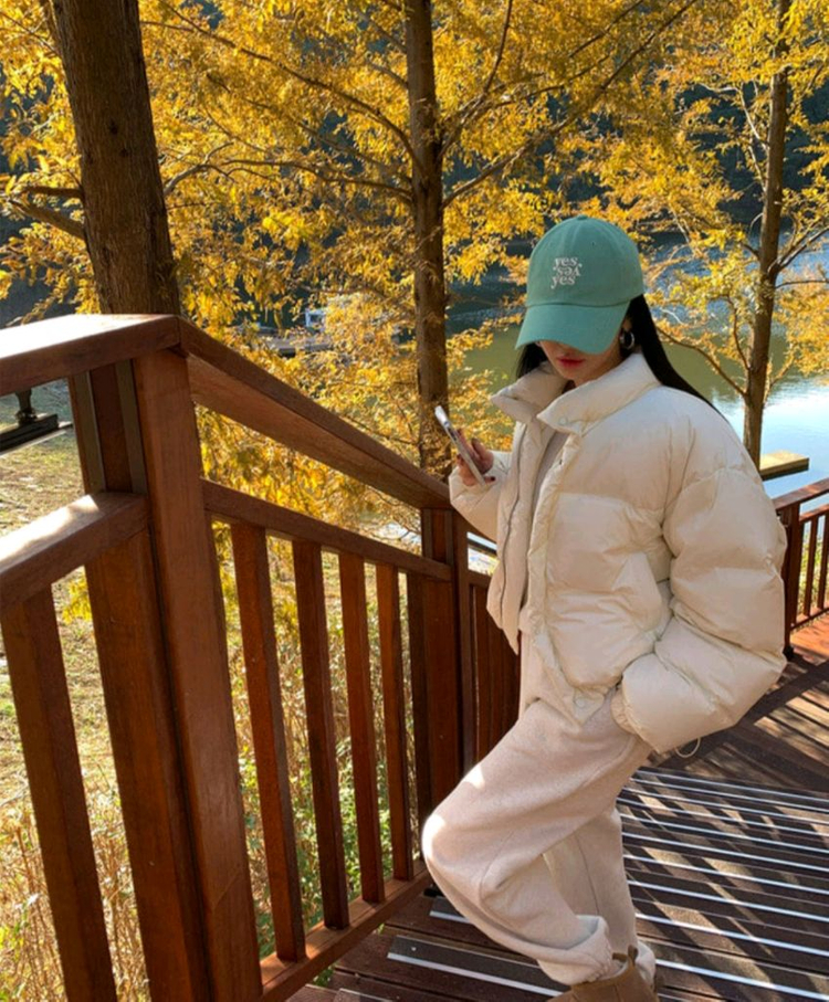꽁떼드쪼이 쪼이쇼룸 덕다운 하프 숏패딩(아이) 이미지