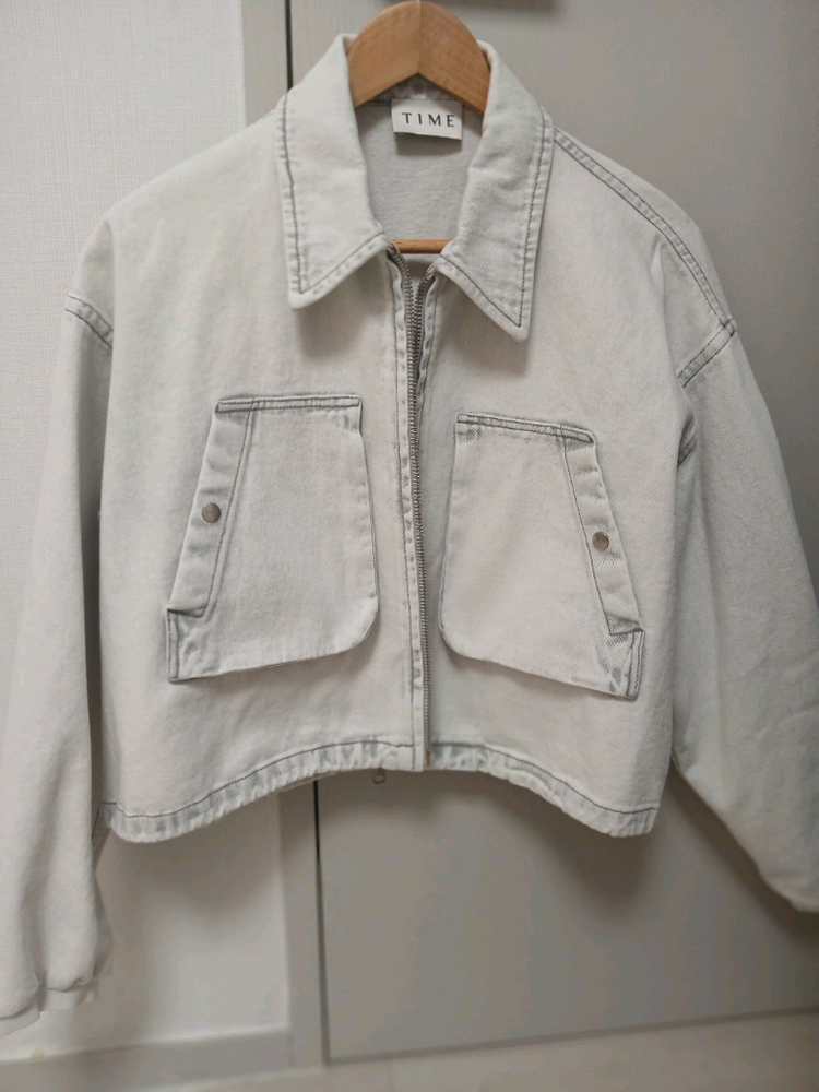 타임 오버사이즈 크롭 데님자켓(한섬 더캐시미어 시스템 랑방) 이미지