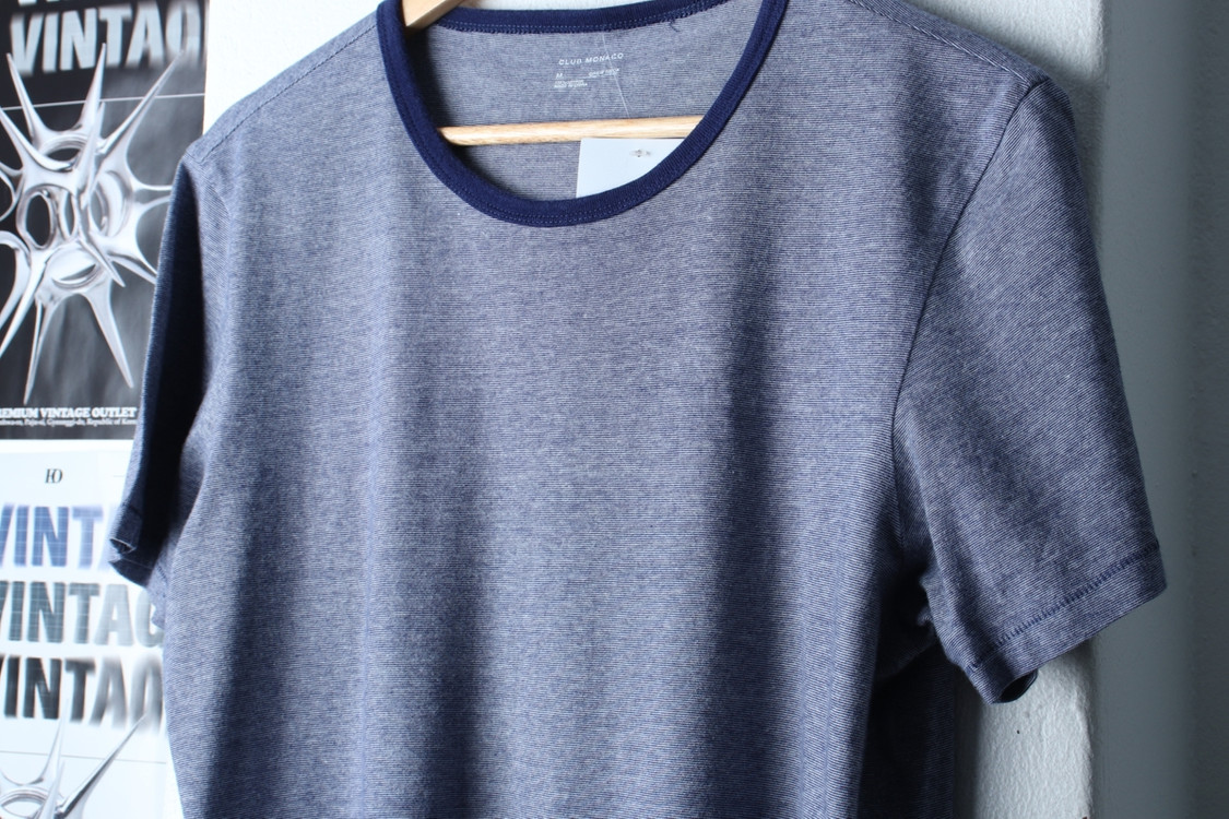 (M) 클럽모나코 반팔 티셔츠 한섬 스트라이프 블루 이미지