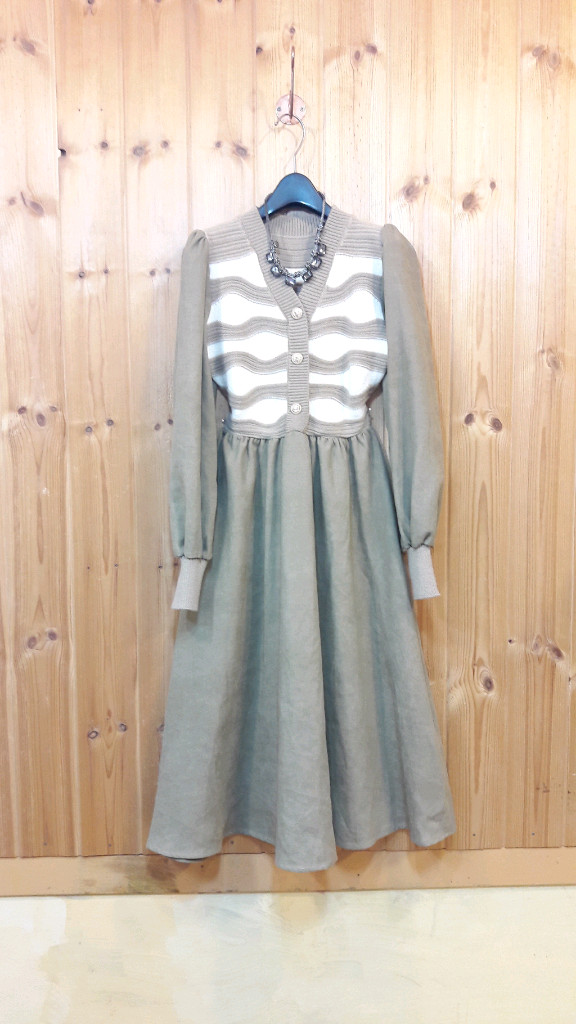 * 니트 콜라보 플레어 롱 원피스 ( 새 상 품 )* 이미지