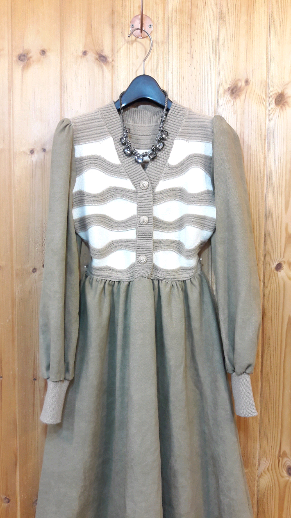 * 니트 콜라보 플레어 롱 원피스 ( 새 상 품 )* 이미지