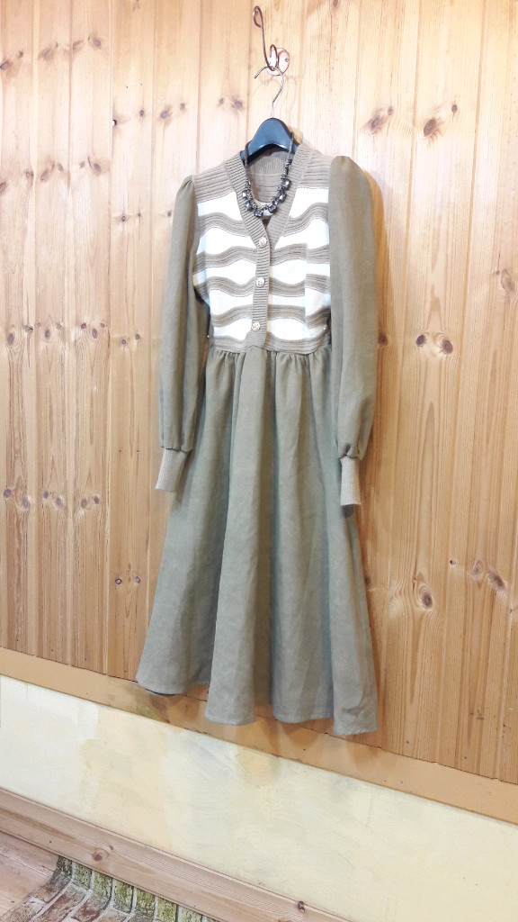 * 니트 콜라보 플레어 롱 원피스 ( 새 상 품 )* 이미지