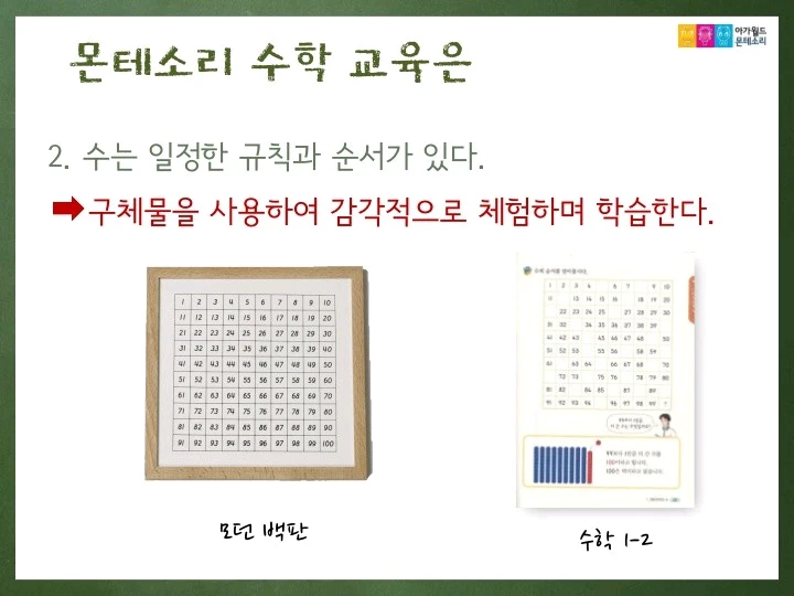 아가월드 몬테소리 니엔후이스 백판과 피타고라스판 이미지