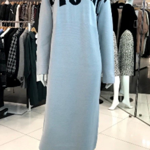 [새상품]보브(VOV) 레터링 후드 니트 롱원피스 새상품이에요~~ 이미지