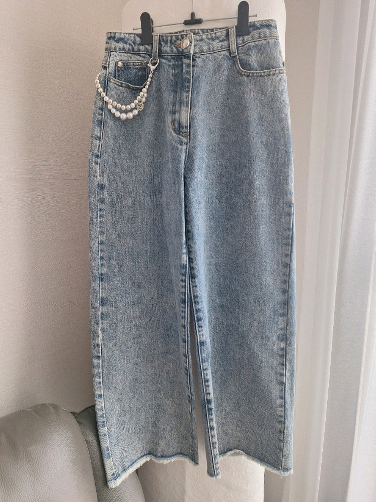 한섬 마인 25ss 펄 체인 스트랩 데님팬츠 ㅡ1년차비품 이미지