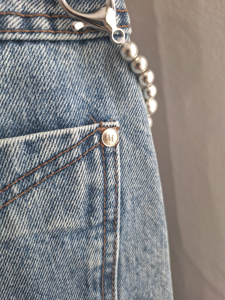 한섬 마인 25ss 펄 체인 스트랩 데님팬츠 ㅡ1년차비품 이미지