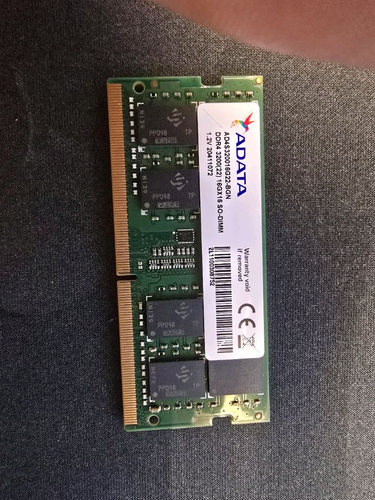 ADATA 노트북 DDR4-3200 16GB 램 이미지