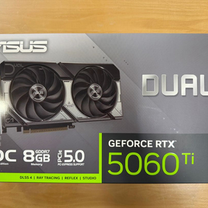 아수스 DUAL RTX 5060 Ti OC D7 8GB (미개봉 새제품) 그래픽카드 이미지