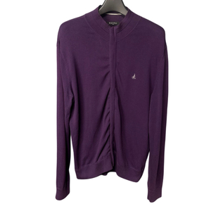 빈폴 로고 퍼플 니트 집업 자켓 105 메이커광 이미지