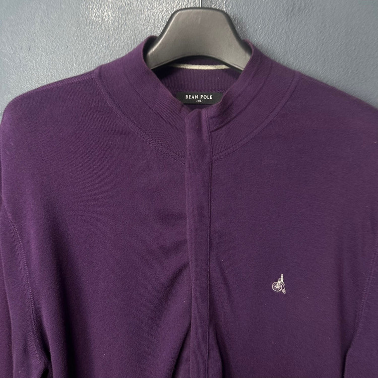 빈폴 로고 퍼플 니트 집업 자켓 105 메이커광 이미지