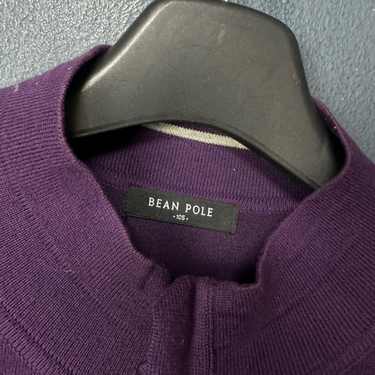 빈폴 로고 퍼플 니트 집업 자켓 105 메이커광 이미지