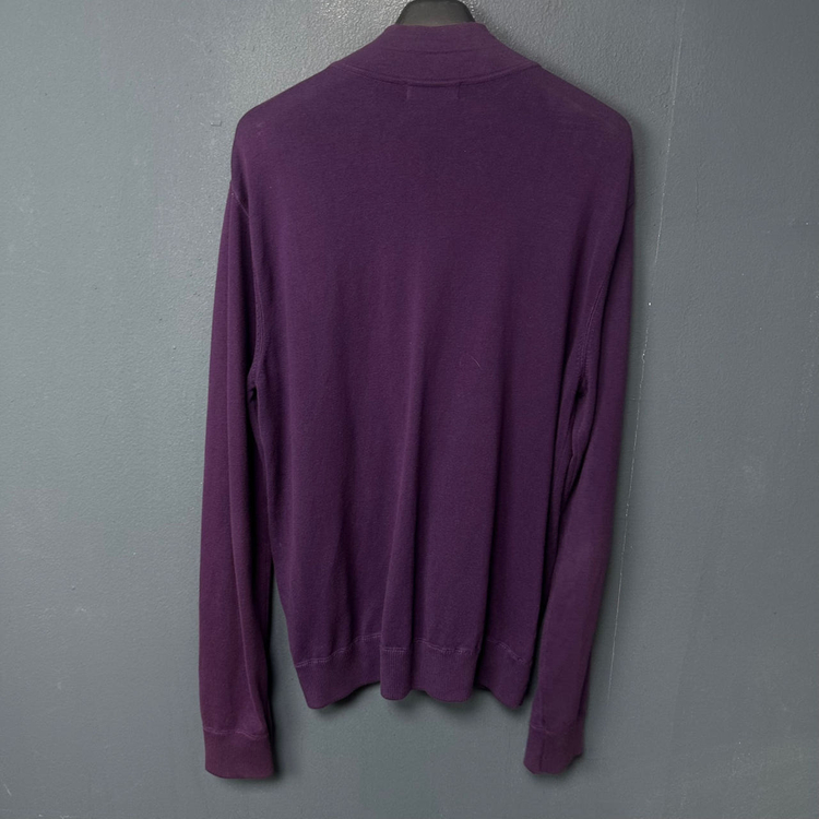 빈폴 로고 퍼플 니트 집업 자켓 105 메이커광 이미지