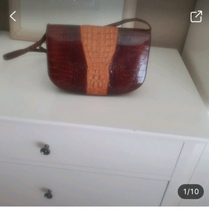 빈티지 크로커다일 가죽 크로스백 /숄더백 이미지