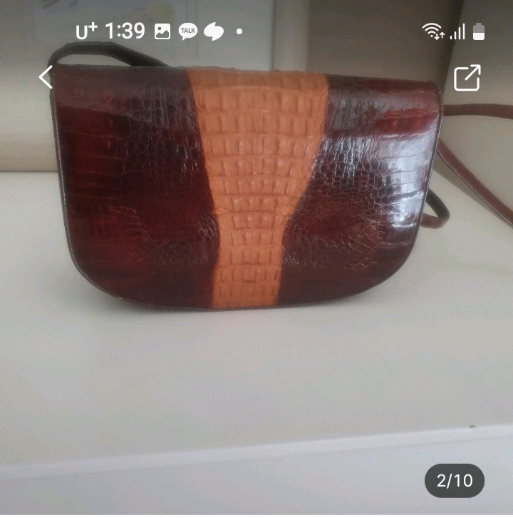 빈티지 크로커다일 가죽 크로스백 /숄더백 이미지