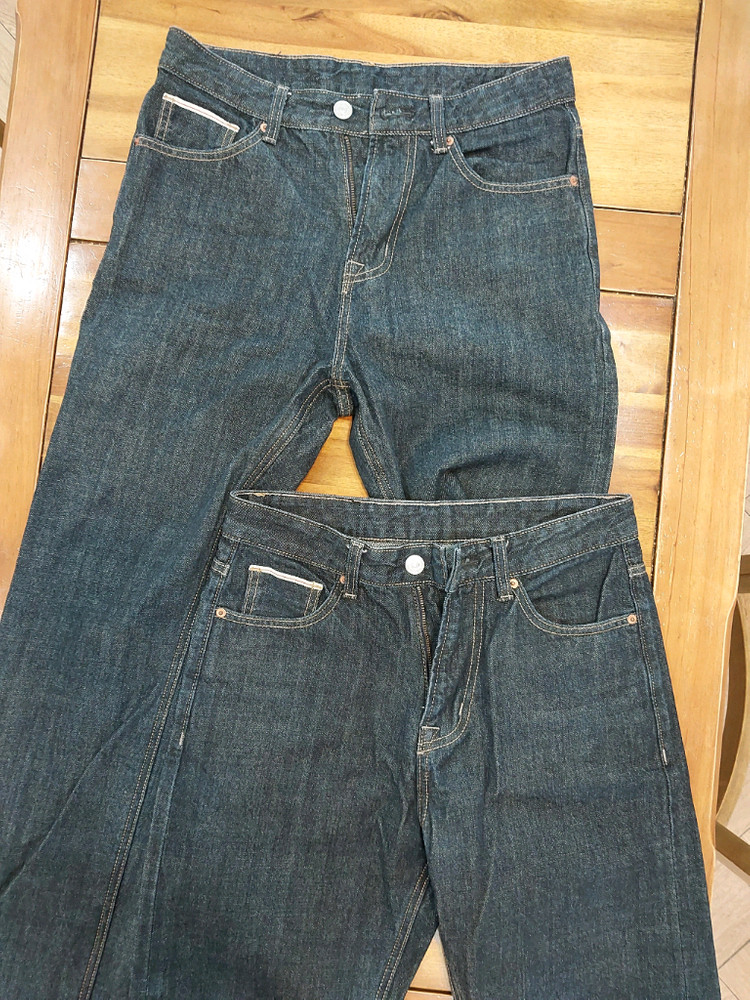 스파오 레귤러 스트레이트 셀비지 데님팬츠 28, 30사이즈 두 벌 일괄 택포2만원 이미지