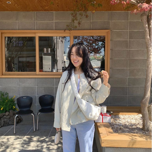 젬마월드 린넨 블루종 1회착용 이미지