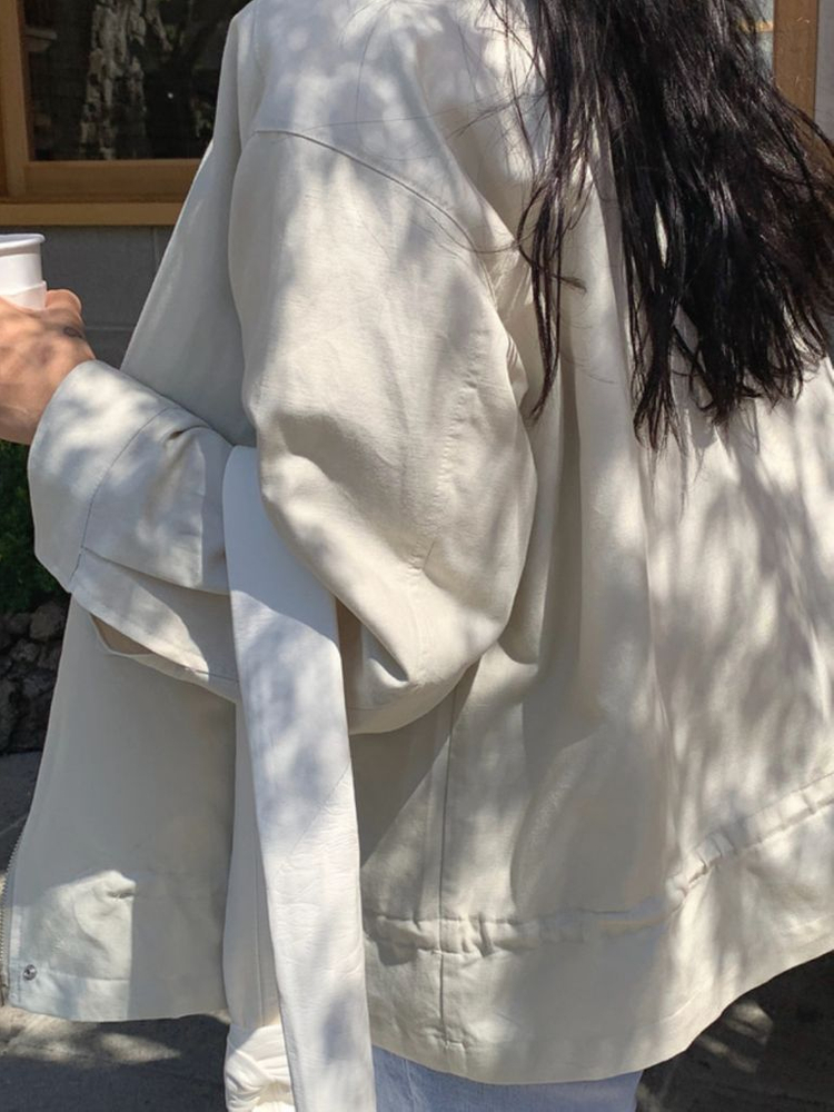 젬마월드 린넨 블루종 1회착용 이미지