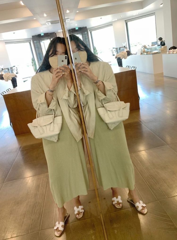 젬마월드 린넨 블루종 1회착용 이미지
