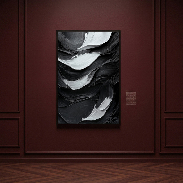 그림 액자 팝아트 인테리어소품 밤의 숨결 추상그림 추상액자 대형 모던 블랙앤화이트 캔버스 스타일 거실 카페 인테리어 이미지