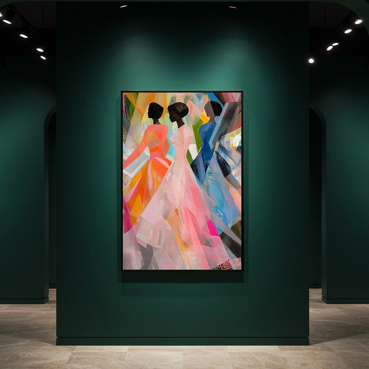 그림 액자 팝아트 인테리어소품 색채의 춤 인물그림 인물액자 모던하고 화사한 거실용 대형 캔버스 벽걸이 장식 포인트 이미지