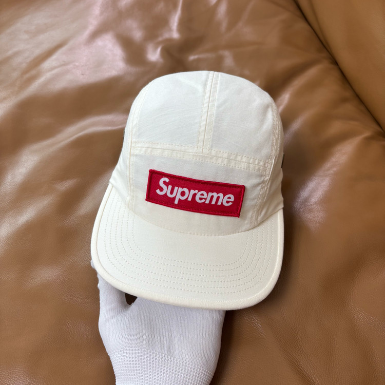 슈프림 주욕 캠프캡 모자 박스로고 화이트 이미지