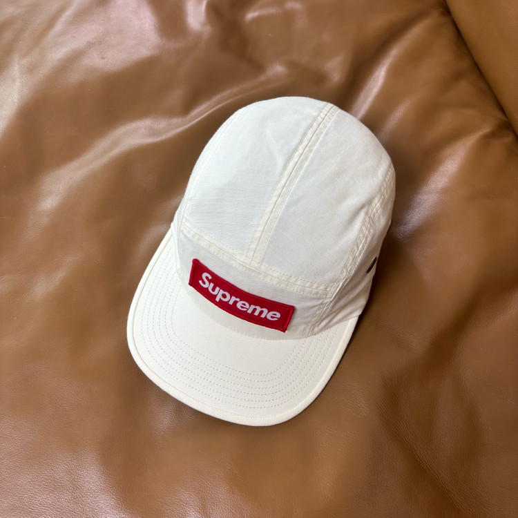 슈프림 주욕 캠프캡 모자 박스로고 화이트 이미지