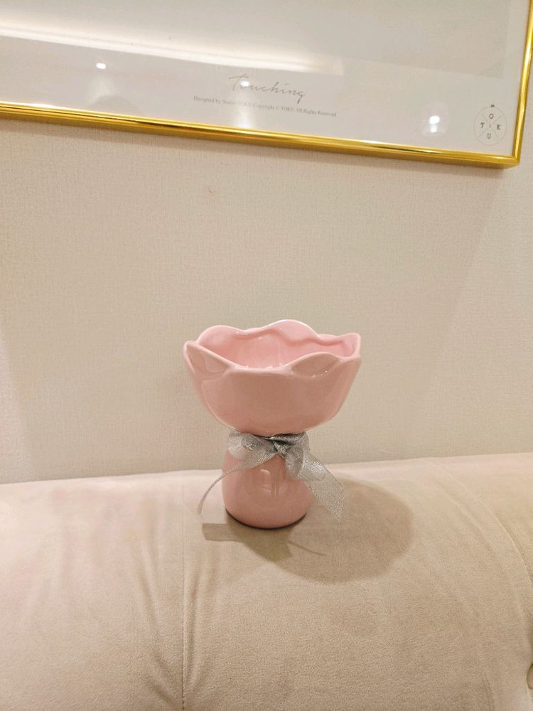[미사용 새상품] 꽃다발 꽃병, 화병 (도자기) 이미지
