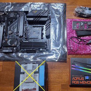 ASUS TUF B550 WIFI 메인보드 / AORUS DDR4 16G RGB 메모리 이미지