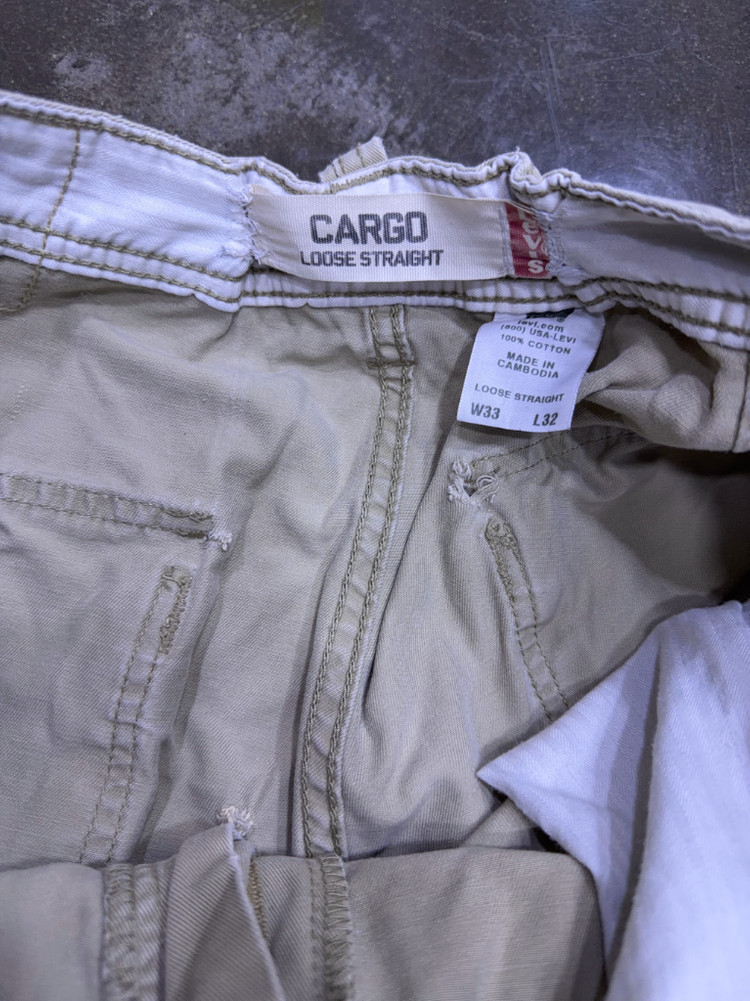 리바이스 00s 루즈 스트레이트핏 카고팬츠 베이지 33 이미지