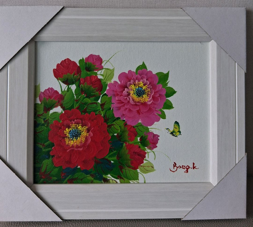 국내유명화가 유화그림 액자4호 35*30cm 새상품 이미지