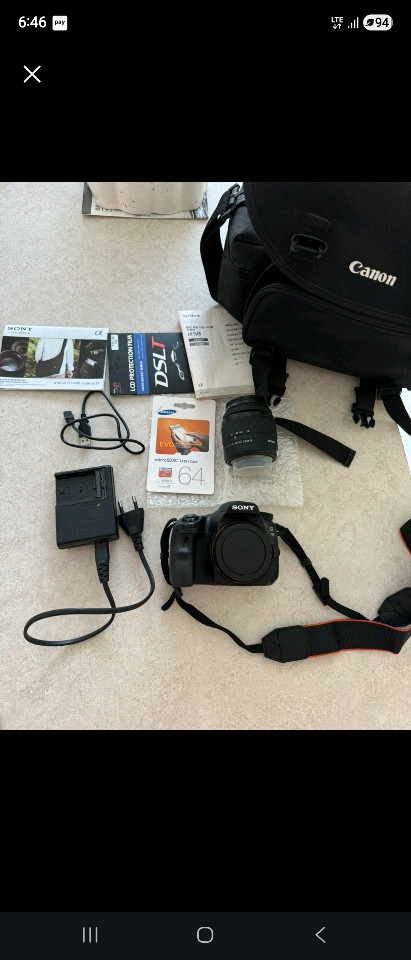 DSLR 카메라 SONY 소니 a58 렌즈 SAM2 18-55 이미지