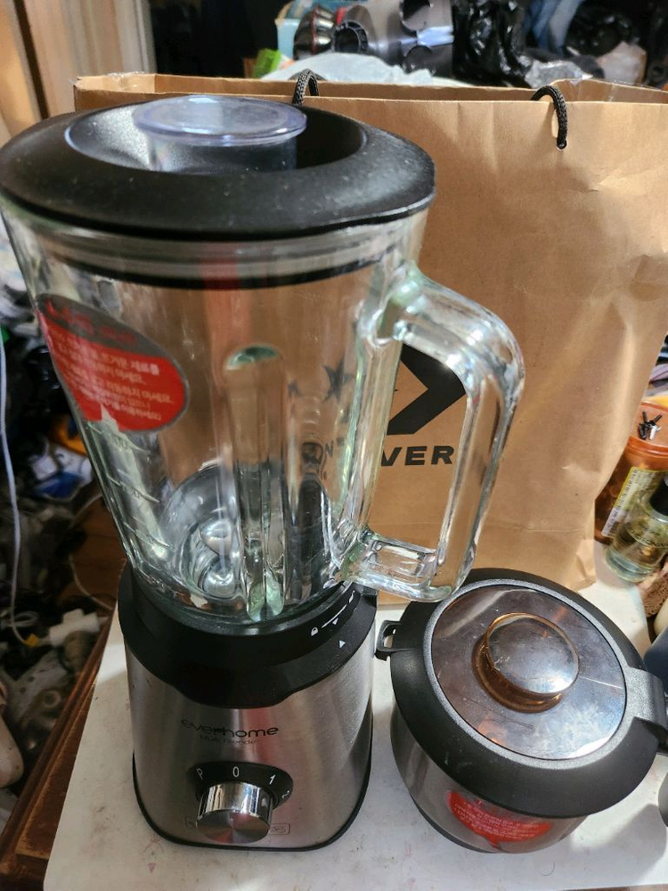 에버홈 글라스텐 1.5L 초강력 믹서기,분쇄기 EV-GB6000판매합니다 이미지