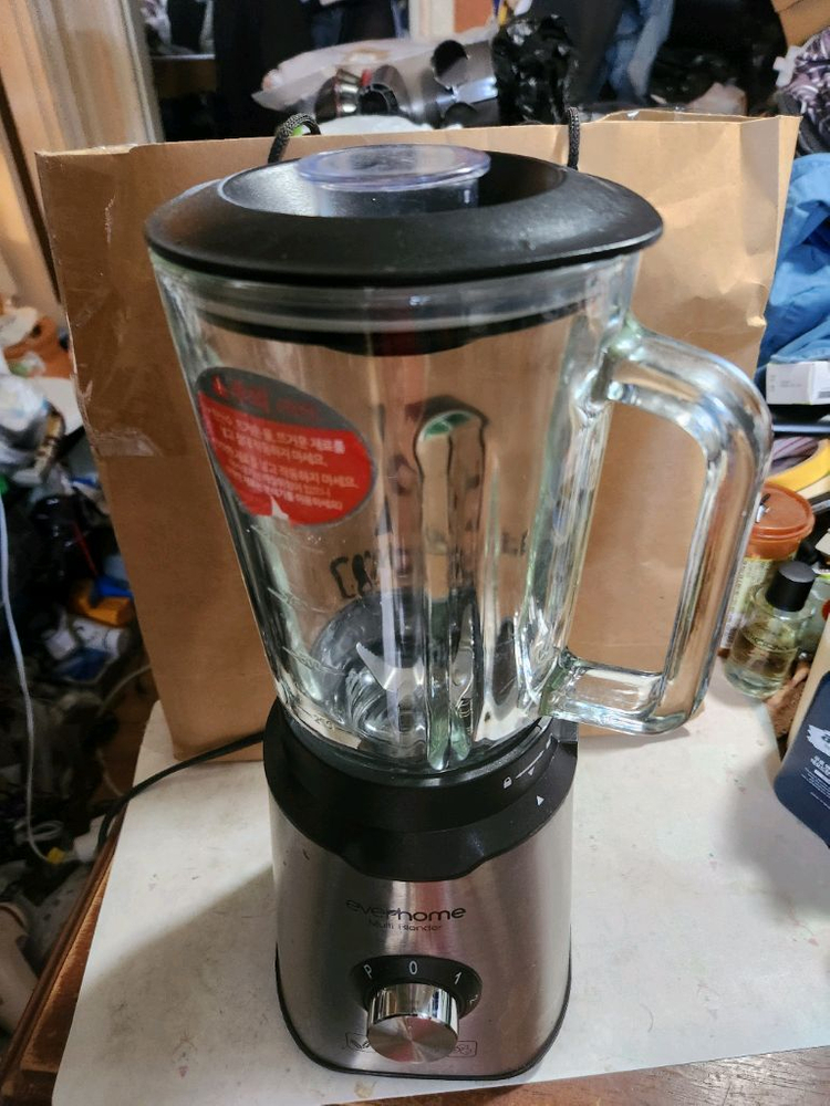 에버홈 글라스텐 1.5L 초강력 믹서기,분쇄기 EV-GB6000판매합니다 이미지