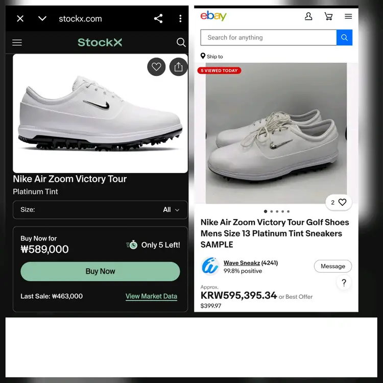 남성 나이키 골프화 슈즈 Nike Air Zoom Victory Tour golf shoes 280mm 10 이미지