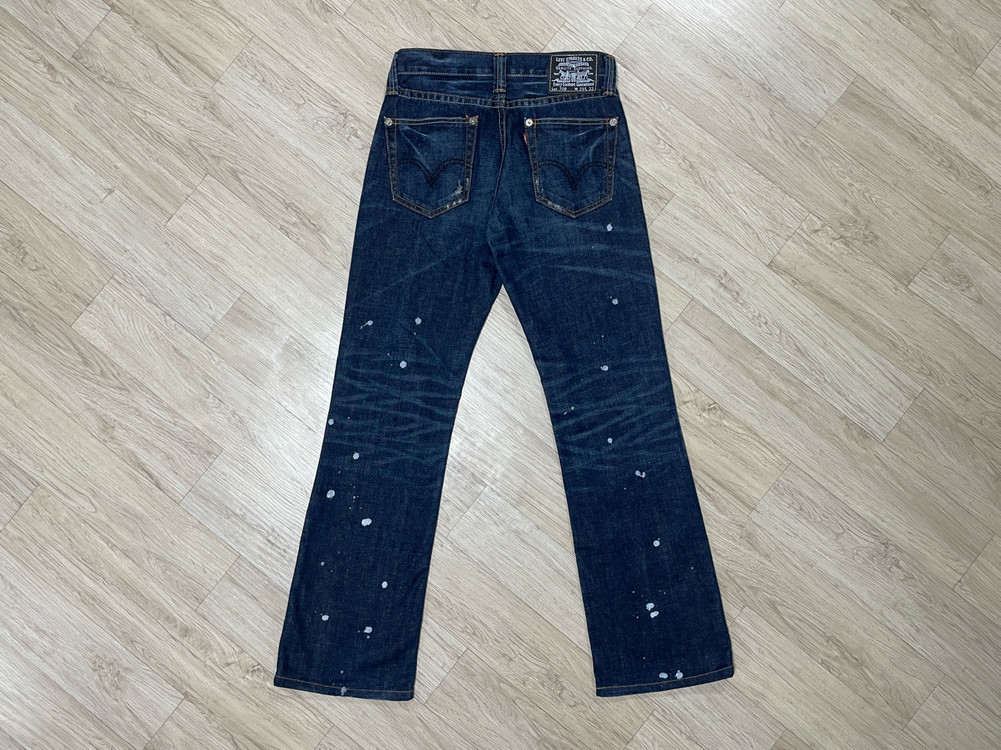 29) 00s 리바이스 재팬 여성 진청워싱 페인팅 데님 부츠컷(RRL&LVC&폴로) 이미지