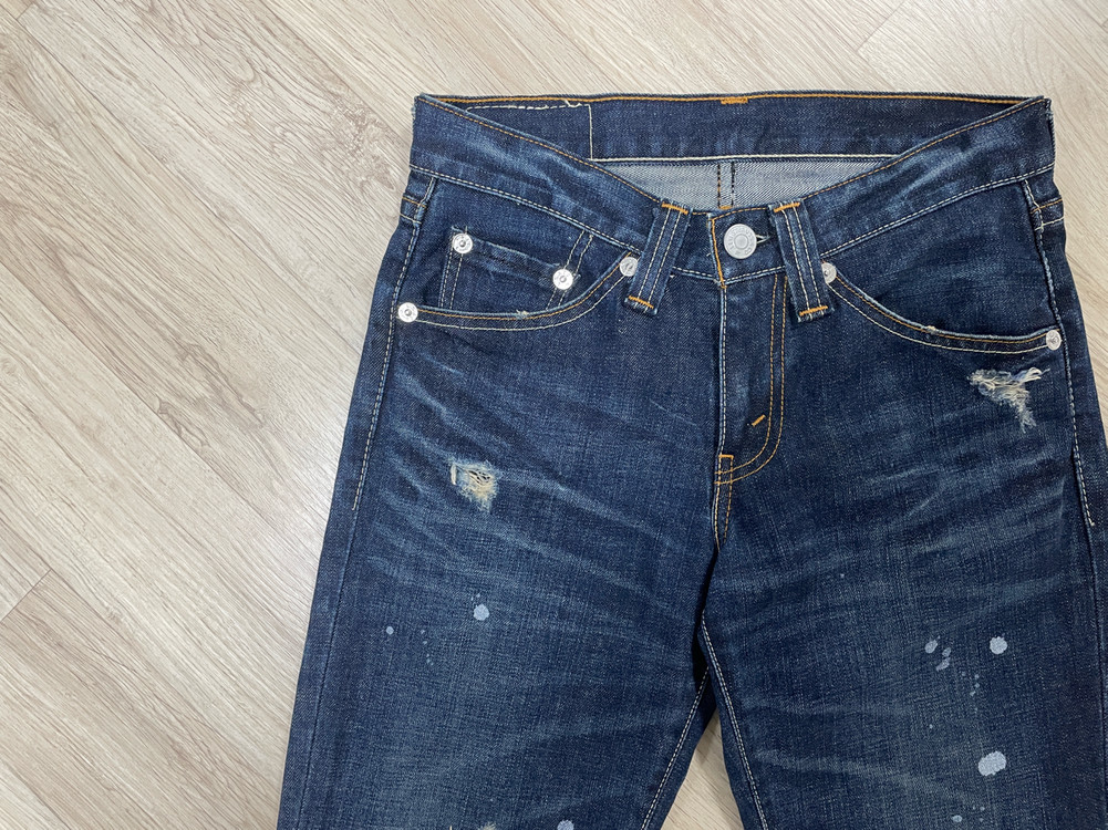 29) 00s 리바이스 재팬 여성 진청워싱 페인팅 데님 부츠컷(RRL&LVC&폴로) 이미지