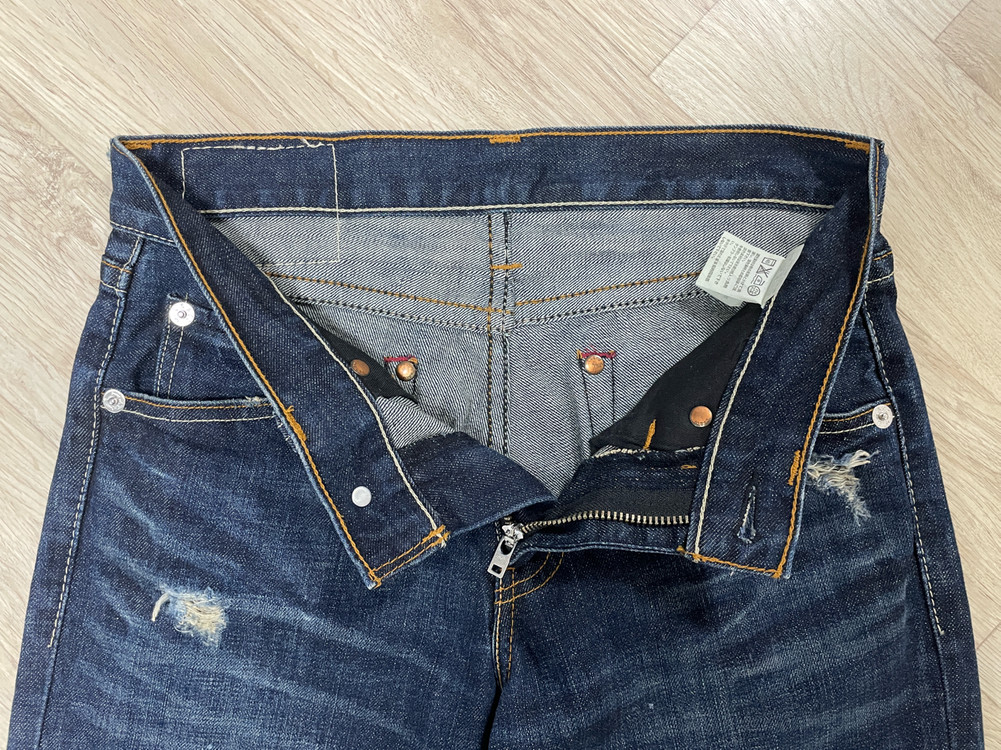 29) 00s 리바이스 재팬 여성 진청워싱 페인팅 데님 부츠컷(RRL&LVC&폴로) 이미지