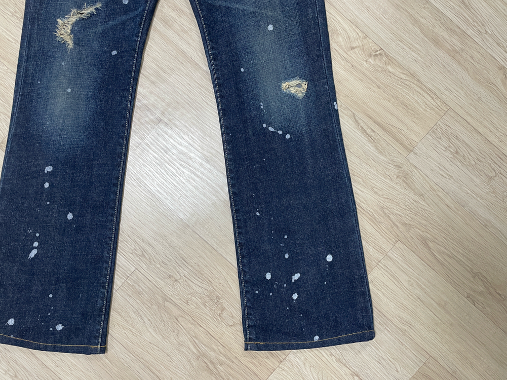 29) 00s 리바이스 재팬 여성 진청워싱 페인팅 데님 부츠컷(RRL&LVC&폴로) 이미지