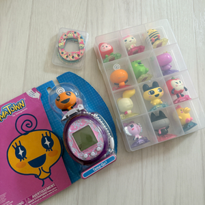 다마고치 타마고 미개봉 퍼플 본체 + 웨이브 1 2 피규어 올클 세트 이미지