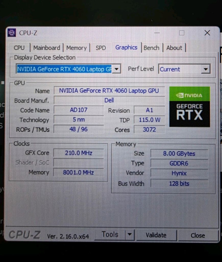 Dell G16 7630 i7 RTX 4060 32GB 1TB 노트북 이미지
