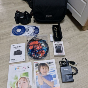 캐논 EOS 750D DSLR 카메라 풀세트 이미지