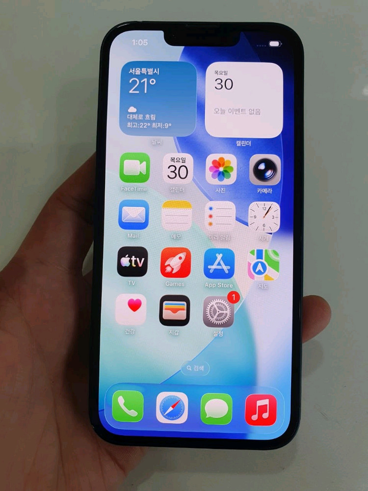 아이폰13 128G 무잔상 액정무기스 상태굿 공기계 이미지