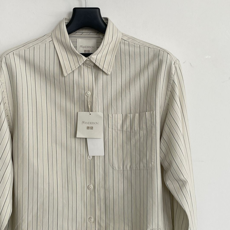 새상품 유니클로 x jw anderson 스트라이프 크롭 셔츠 이미지