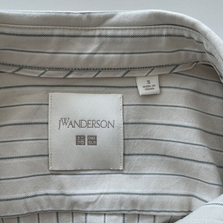 새상품 유니클로 x jw anderson 스트라이프 크롭 셔츠 이미지