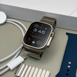 [배터리 100%/새상품급] 애플워치 울트라2 내추럴 티타늄 (얼루어웨이브 링블 포함) 이미지