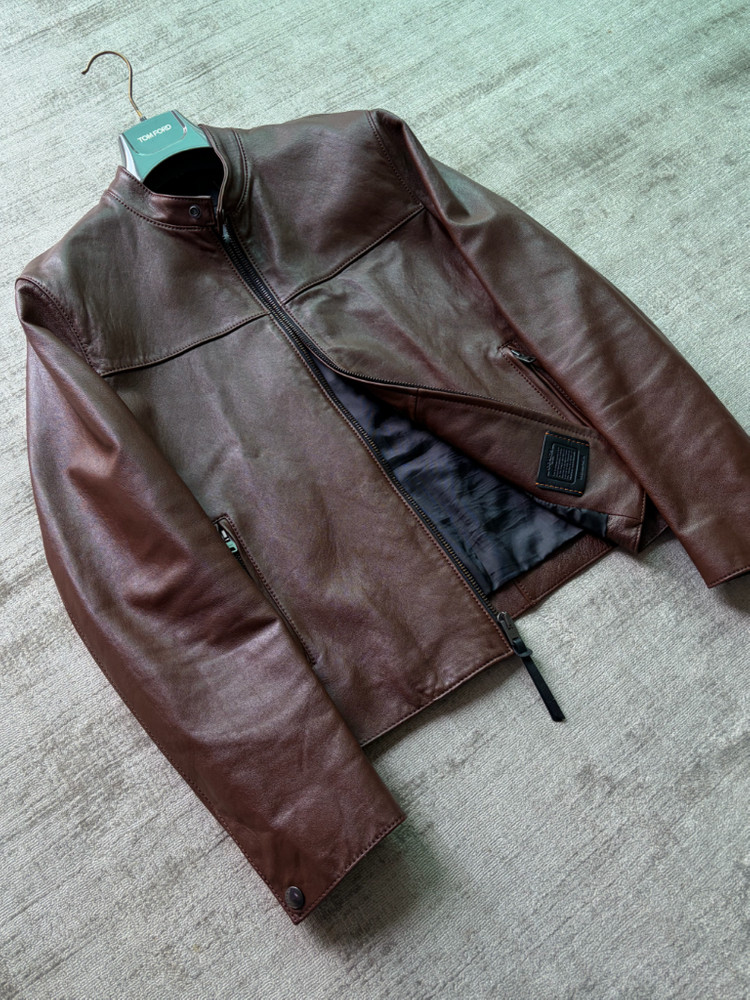 코치 시그니처 카페레이서 코티드 램스킨 라이더 자켓 이미지