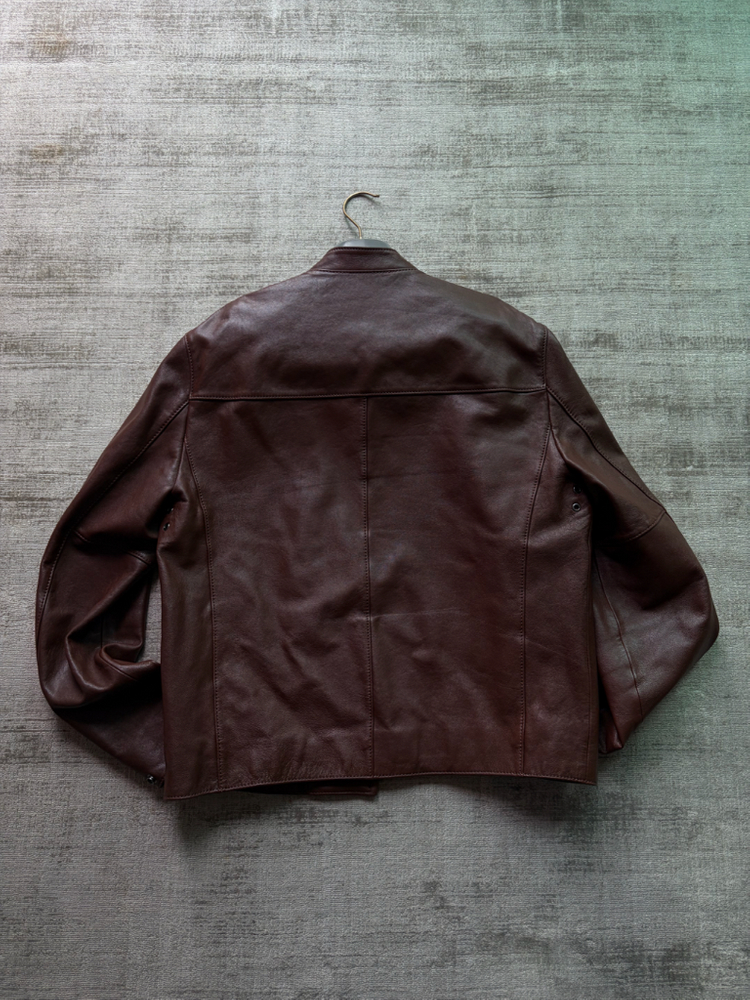 코치 시그니처 카페레이서 코티드 램스킨 라이더 자켓 이미지